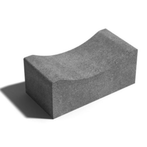 Folyóka szegély (átjárható),szürke 25*50*17/11cm