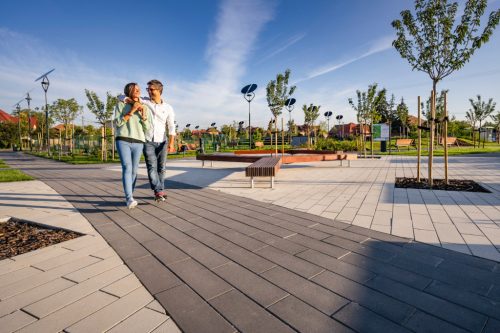 LEIER FORUM térkő 40*20*8cm carbonszürke