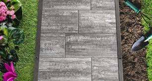 VIASTEIN Kerti szegély 100x20x5 cm bazalt árnyalt