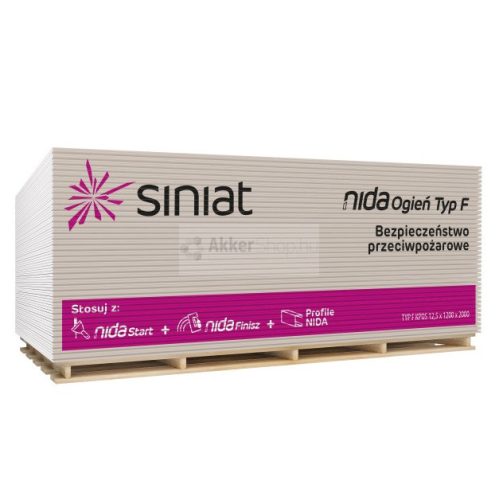 SINIAT SMART gipszkarton tűzgátló 1200*2000*12,5 mm (régi GKF)