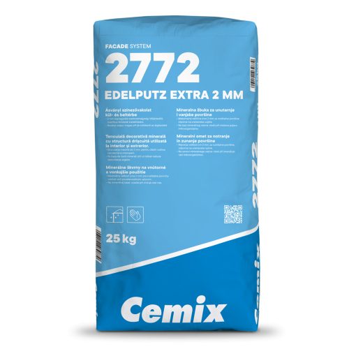 CEMIX Edelputz Extra dörzsölt  szinező vakolat  2mm zsákos vakolat fehér   2772    25kg/db