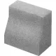 ABETON K-szegély  25*15*25cm - szürke
