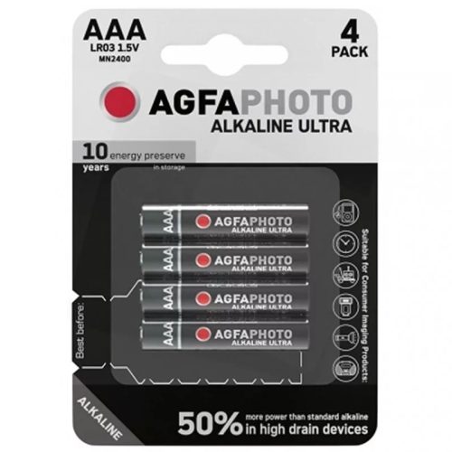 AGFAPHOTO Ultra alkáli Mikro elem AAA  (4db/bliszter)