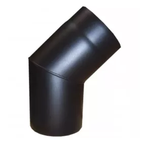 Vastag falú könyök 130/45mm fekete