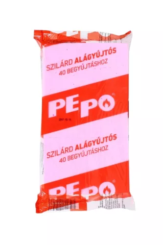 Alágyújtós hepokocka szilárd tüzelőanyaghoz