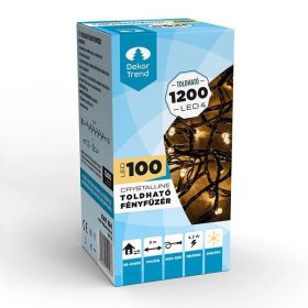   Dekortrend toldható LED fényfüzér, 100db melegfehér LED - 8,0m