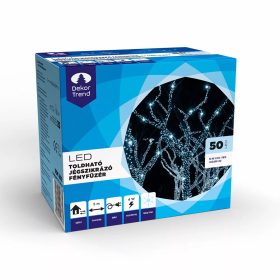   Dekortrend kültéri kontakt led jégszikrázó fényfüzér 40 db hideg fehér és 10 db villogó hideg feh