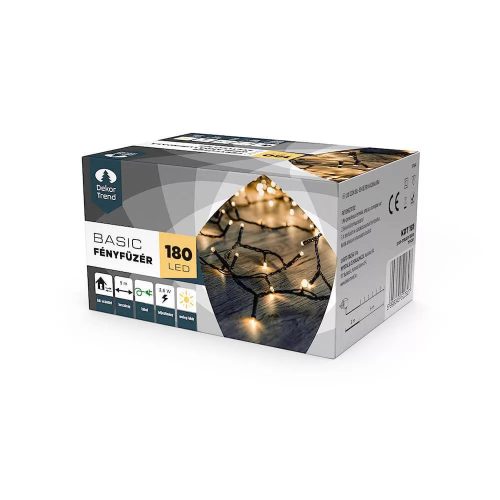 DEKORTREND kültéri Led fényfüzér 180db meleg fehér
