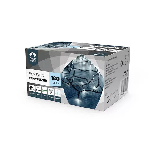 DEKORTREND kültéri Led fényfüzér 180db hideg fehér