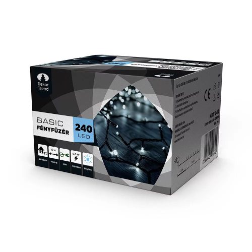 DEKORTREND kültéri Led fényfüzér 240db hideg fehér