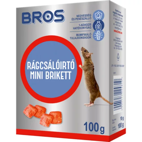 BROS B054 rágcsálóirtó paraffinos blokk  100g  29ppm