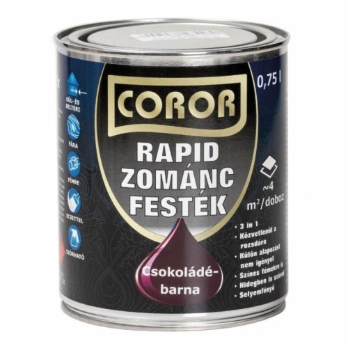 COROR Rapid Zománcfesték   csokoládébarna   0,75 l