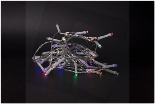 ENTAC Karácsonyi IP44 füzér 48 LED időzítővel színes 4m (3AA)