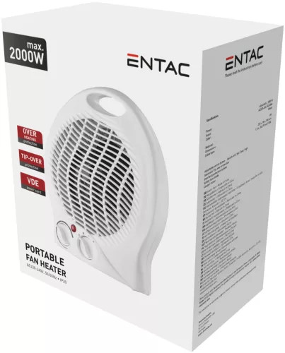 ENTAC Hordozható ventilátoros fűtőtest 2000W-fehér