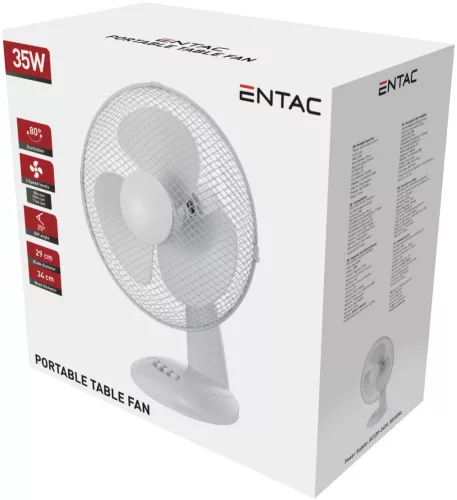 ENTAC Hordozható asztali ventilátor  35W