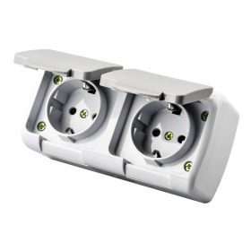   ENTAC Stephan felületre szerelhető fali aljzat földelt 2x IP54