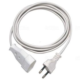   EUROLAMP földeletlen hálózati hosszabbító  2*0,75mm2  3m  10A  220-240V - fehér