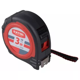 EXTOL Premium Mérőszalag, gumírozott, 2 stoppos, 3m*19mm