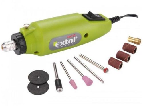 EXTOL Craft Mini köszörű és fúrógép + tartozékok  12V