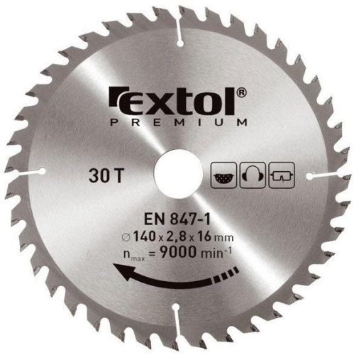 EXTOL Premium Körfűrészlap, keményfémlapkás, 210*25,4mm  T48  3,2mm lapkaszélesség
