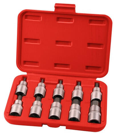 EXTOL Premium bitdugófej készlet 10db, imbusz  1/2" * 55mm  CrV/S2