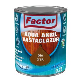 FACTOR Aqua Akril vastaglazúr - dió  XTR  0,75 l
