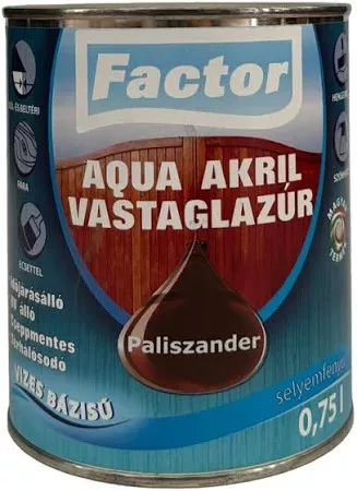 FACTOR Aqua Akril vastaglazúr - paliszander  XTR  0,75 l