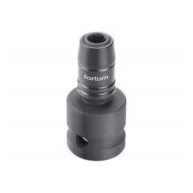   FORTUM Adapter, impakt 1/4" bitek gépi befogásához, gyorskioldóval, hossz: 49mm