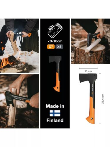 FISKARS X7 kemping fejsze + Xsharp fejsze és késélező  129048