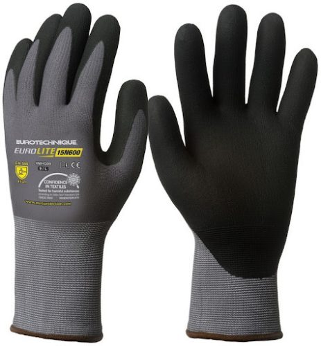 Eurotechnique Eurolite Tenyéren fekete mikrohabosított nitril, méret: 10