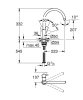 GROHE BauEdge konyhai csaptelep, magasított, C-kifolyóval  1/2" - króm