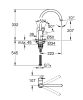 GROHE BauLoop egykaros mosogatócsaptelep, magas C-kifolyó  1/2" - króm