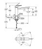 GROHE BauEdge egykaros mosogatócsaptelep, közepes kifolyó  1/2" - króm