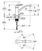 GROHE Eurosmart egykaros mosogatócsaptelep, alacsony kifolyó  1/2" - króm