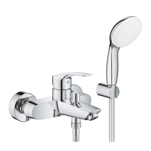 GROHE Eurosmart egykaros kádcsaptelep zuhanyszettel - króm