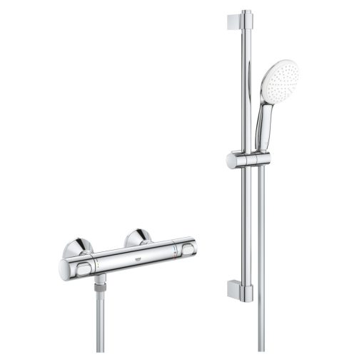 GROHE Grohtherm 500 termosztátos zuhanycsaptelep zuhanyszettel - króm