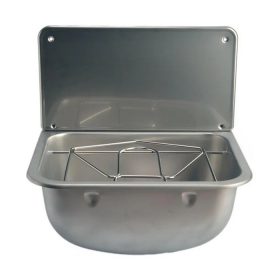   HAAS Adrian rozsdamentes acél falikút (hátfallal, ráccsal)