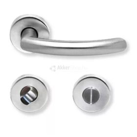   HBZ CUBA rozsdamentes inox rozettás beltéri kilincs WC zár