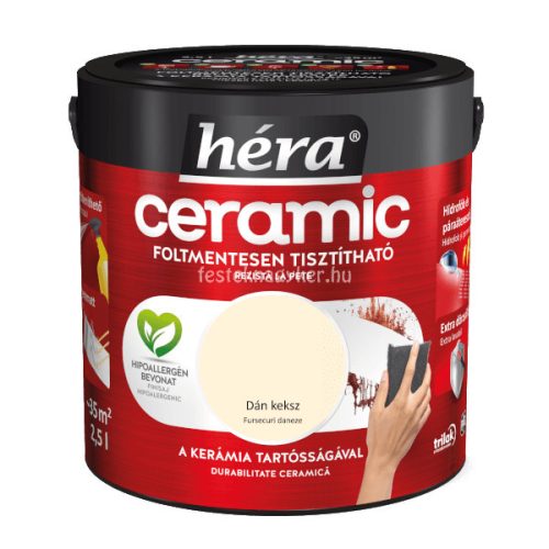 Héra CERAMIC tisztítható beltéri falfesték   2,5l    Dán keksz