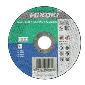 HIKOKI Vágótárcsa fémhez  125*3mm  DPC