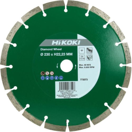 HIKOKI Gyémántkorong  230*22,23mm  Univerzális