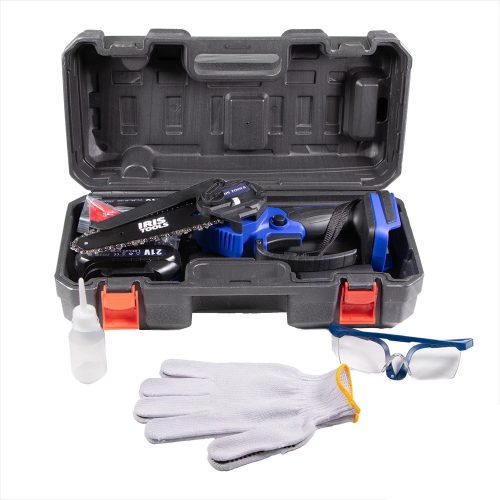 IRIS TOOLS ITCM-100 Akkus olajozós láncfűrész, ágvágó szett (táska+fűrész+2 akku+töltő)   21V