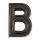 SBkerámia házszám "B" betű barna 12 cm