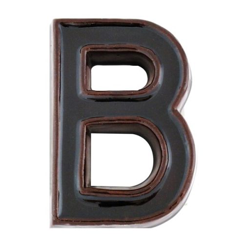 SBkerámia házszám "B" betű barna 12 cm
