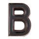 SBkerámia házszám "B" betű barna 12 cm
