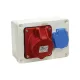 JANGAR Szerelt ipari doboz (JG+TP)  170*125*75mm - 2*(2P+F)