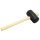 KAUFMANN Kalapács gumi, lakkozott keményfa nyéllel  55mm