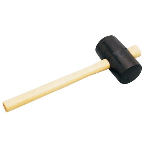 KAUFMANN Kalapács gumi, lakkozott keményfa nyéllel  55mm