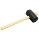 KAUFMANN Kalapács gumi, lakkozott keményfa nyéllel  55mm
