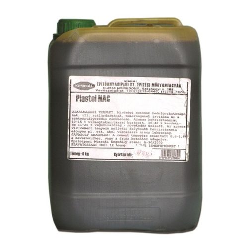 KEMIKÁL Plastol NAC betonplasztifikáló adalékszer  6kg